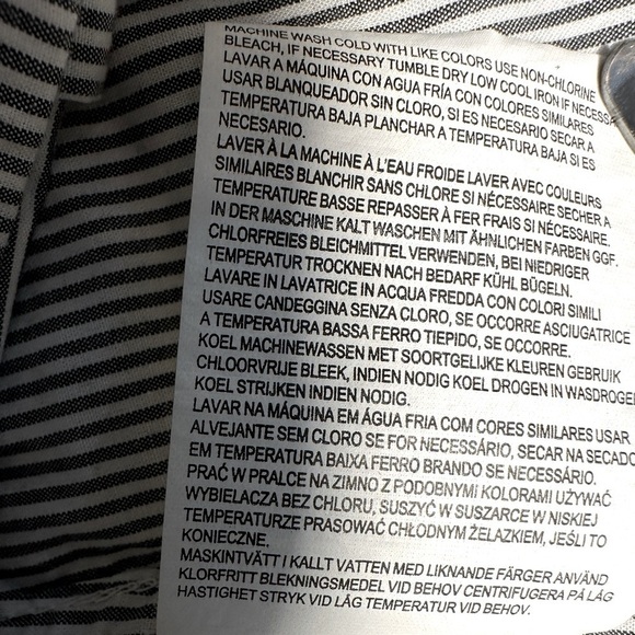 Vans Button Down Shirt Size L Long Sleeve Western Cowgirl Striped Black White - Picture 8 of 9